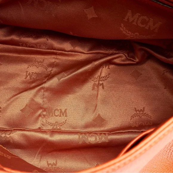 Authentic MCM 2 way tote orange leather - Picture 5 of 6